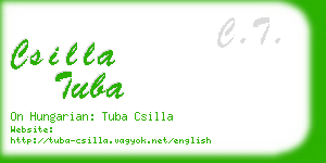 csilla tuba business card